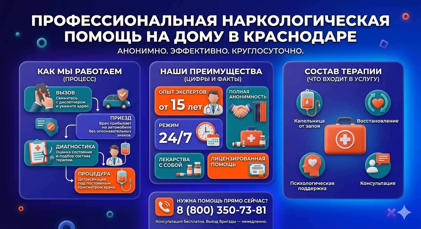 Инфографика о принципах лечения алкоголизма на дому в Приозерске: этапы вызова нарколога, преимущества анонимной детоксикации и состав медицинской помощи.